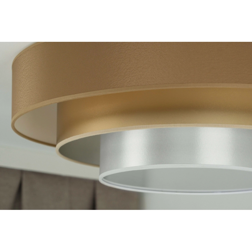 DUOLLA  LED PLAFONDLAMP LUNETA LED/26W/230V DIAMETER 60 CM 4000K BRUIN/GOUD/WIT