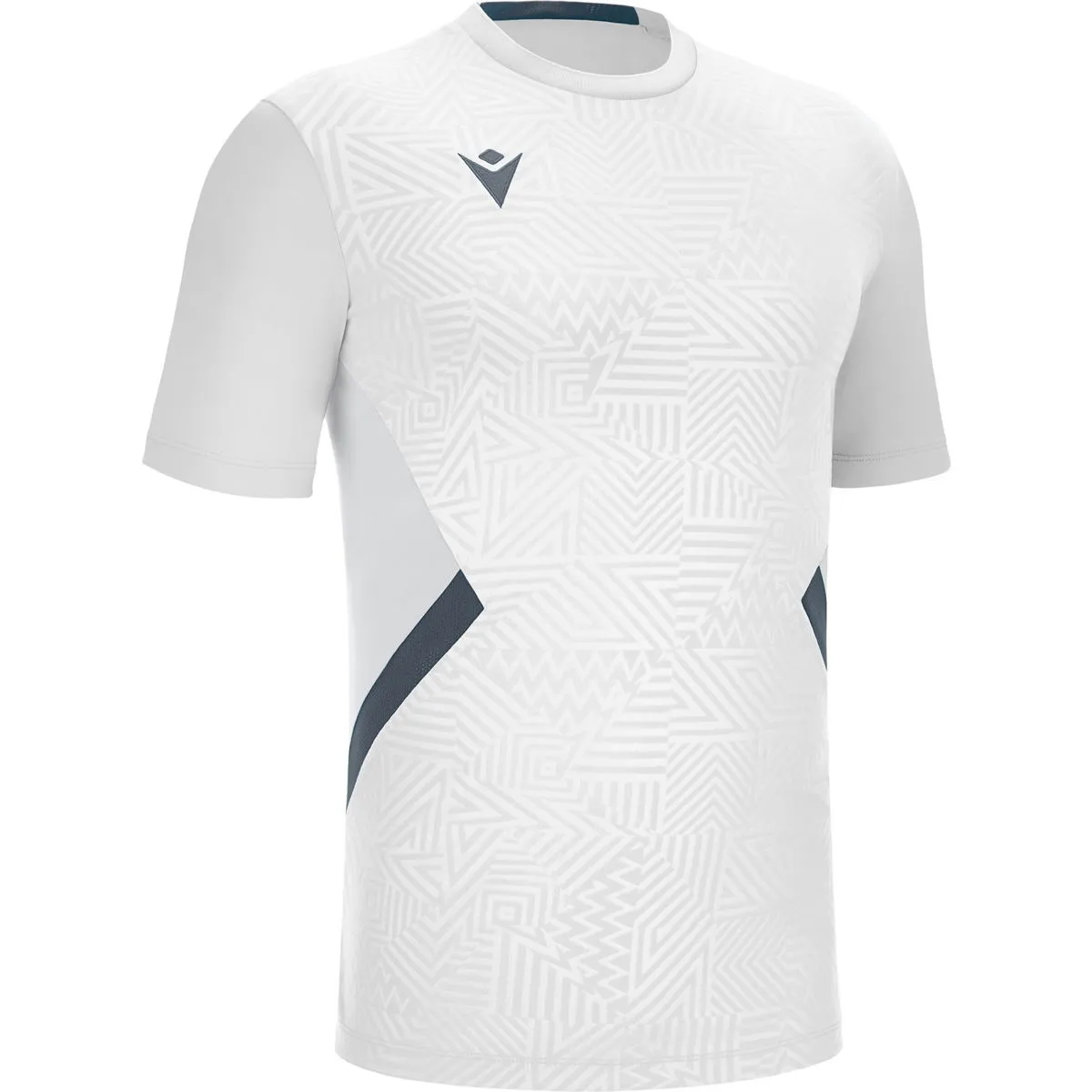 MACRON SHEDIR SHIRT KORTE MOUW KINDEREN  WIT / ANTRACIET