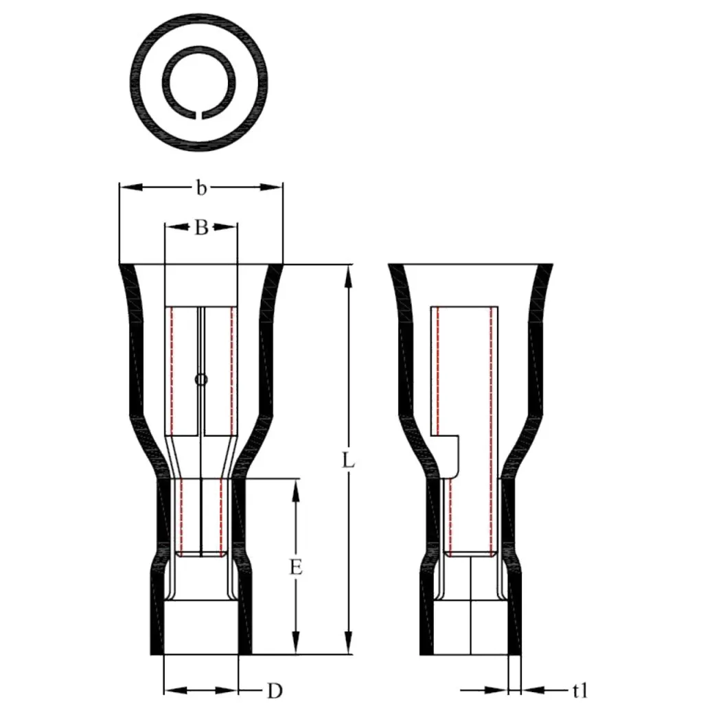 Rondstekerhuls Ø4.0mm* blauw (50x)
