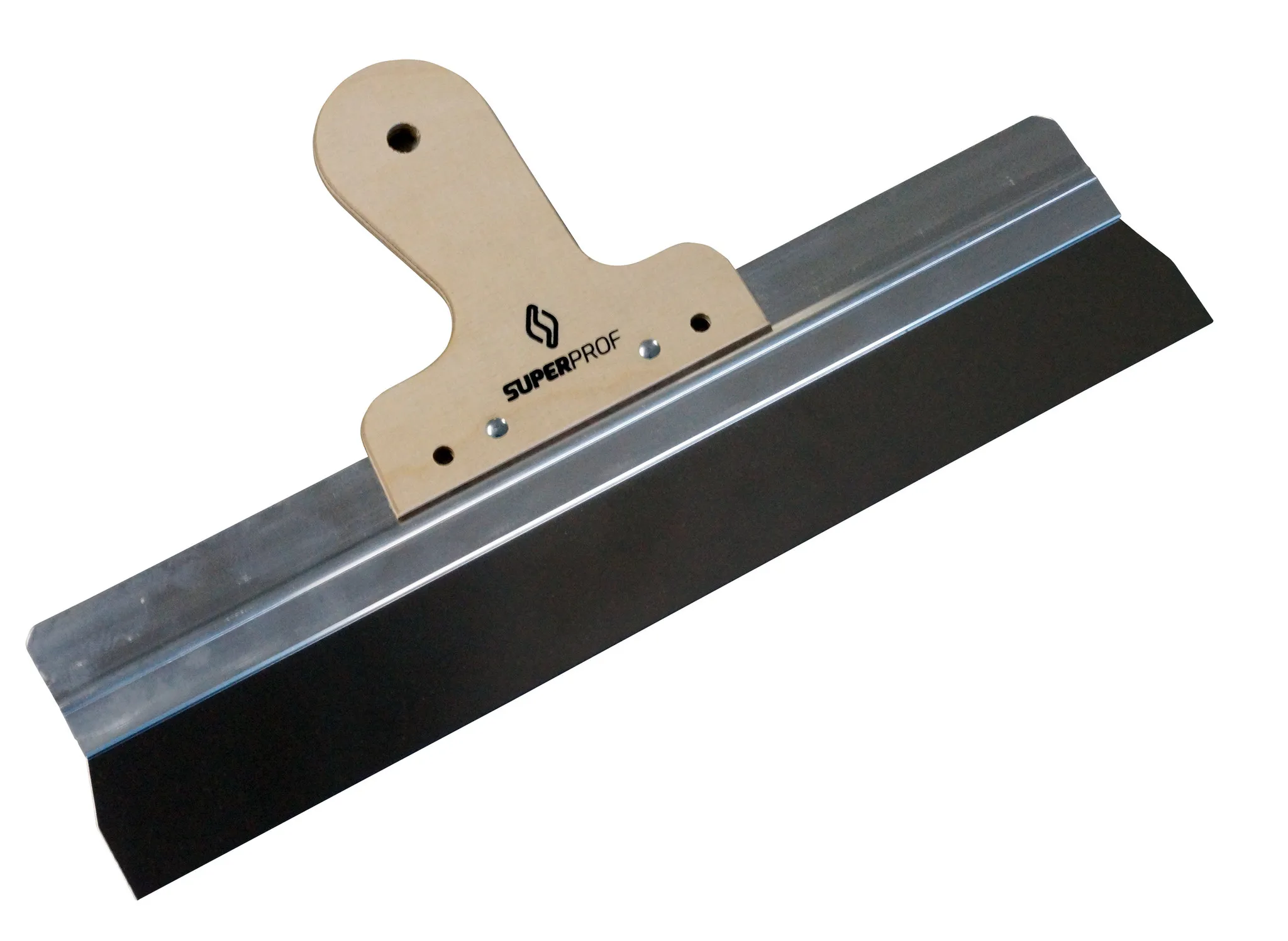 Super Prof Spackmes aluminium 380 mm RVS met houten handgreep