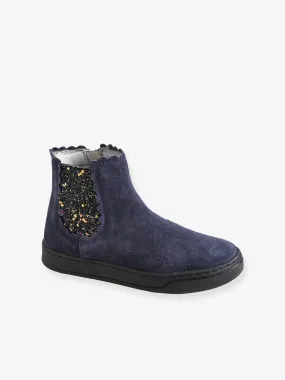 Vertbaudet  Laarsjes met elastiek en rits voor meisjes - marineblauw